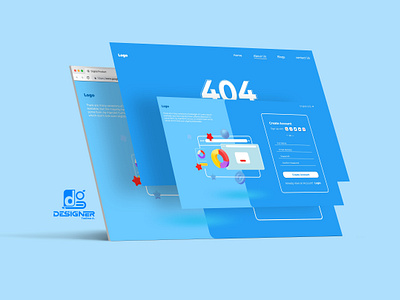 Sign up, Sign in, and 404 Error page design 404 error error page figma login page signup signuppage ui ui design uiux ux uxdesign uxui xd