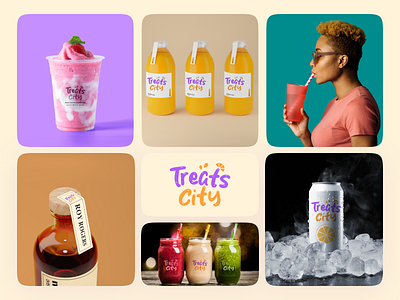 Treats City Rebrand. brand identity design branding graphic design juice juice logo logo logo design packaging design