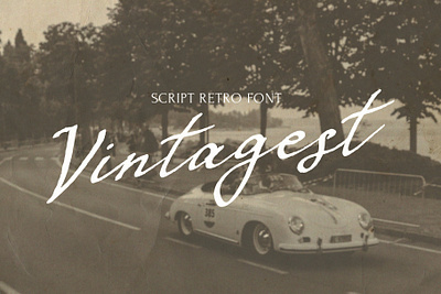 VINTAGEST retro script font typeface design retro script script font