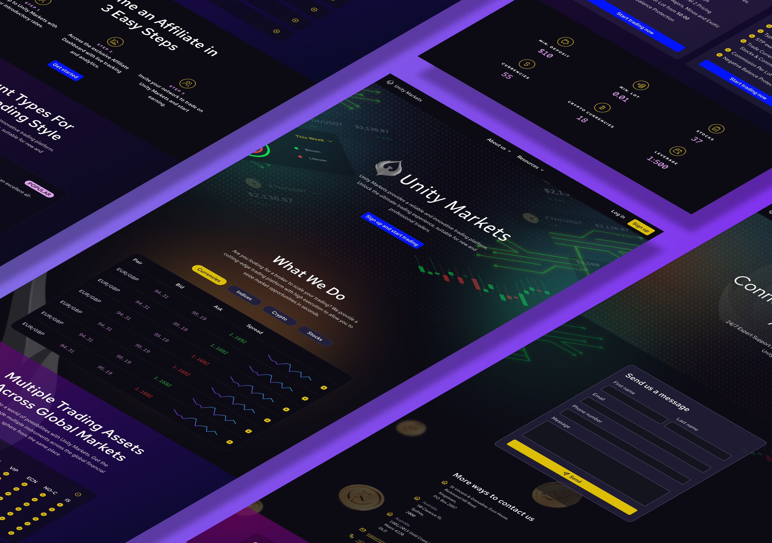 Cryptocurrency Exchange Site Design cryptocurrency desktop forex graphic design landing page ui web design
