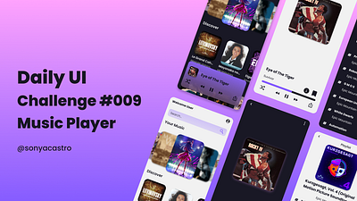 Daily UI Challenge #009: Music Player dailyui mobile music ui