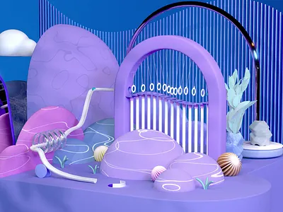 Chromatic Descent : The Adventure through a winding circuit 3d cinema4d game motion graphics octane render