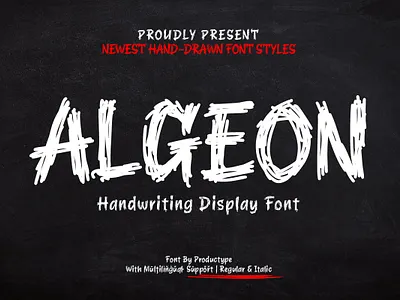 Algeon – Display Font sticky