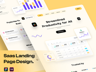 Saas Landing Page Design. 3d animation branding exploreefficiency futureofwork graphic design logo motion graphics nextgensoftware saasinnovation ui