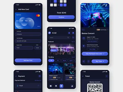 Ticketer - Event Booking App clean event event app event booking event booking app figma template mobile app mobile app template mobile ui kit ui ui kit ui template uidesign uidesigner uiux uiuxdesign userinterface