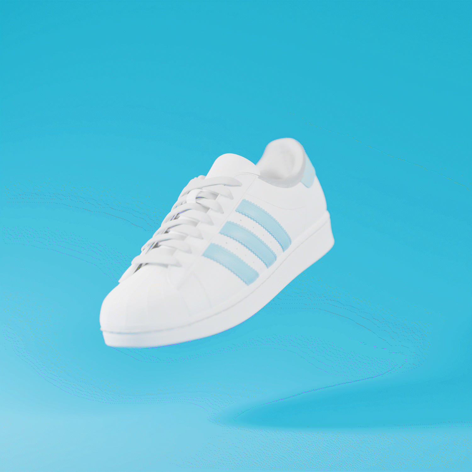 SHOO 3d ad adidas adidas superstar animation branding product ad product render render shoe