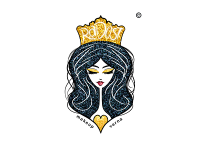 Makeup Salon Logo Original Idea beauty beauty salon brand branding graphic design hair salon logo logo design makeup makeup artist makeup salon queen