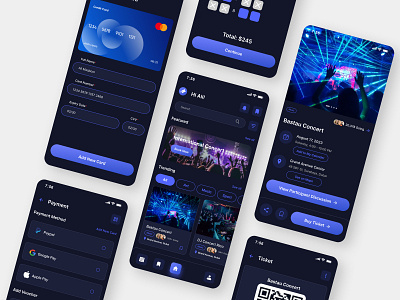 Ticketer - Event Booking App clean event event app event booking event booking app figma template mobile app mobile app template mobile ui kit ui ui kit ui template uidesign uidesigner uiux uiuxdesign userinterface