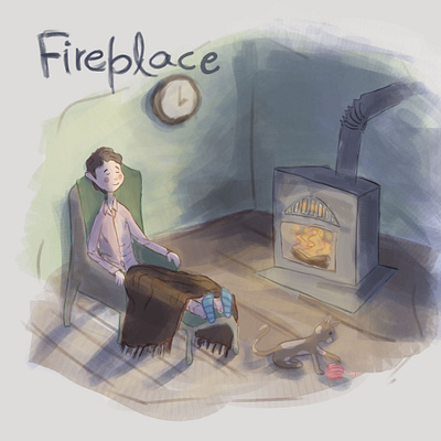 Fireplace animation design graphic design ill illustration instagram photoshop portrait