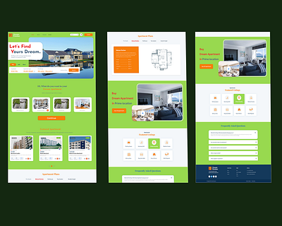 Real Estate Company Website Design activity booking figma interface landing page minimal modern profile property real estate rent residence uiuxdesign webdesign xd