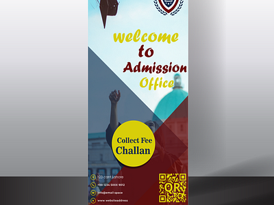 Standee Design admission ai display education elegant free icons graphic design illustrator photoshop profile psd standee design ui university