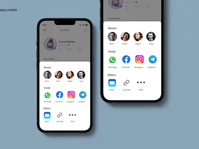 Social Share UI Design dailyui social share ui design ui