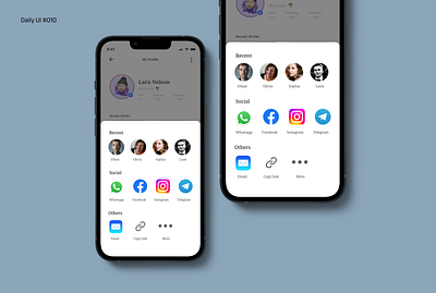 Social Share UI Design dailyui social share ui design ui