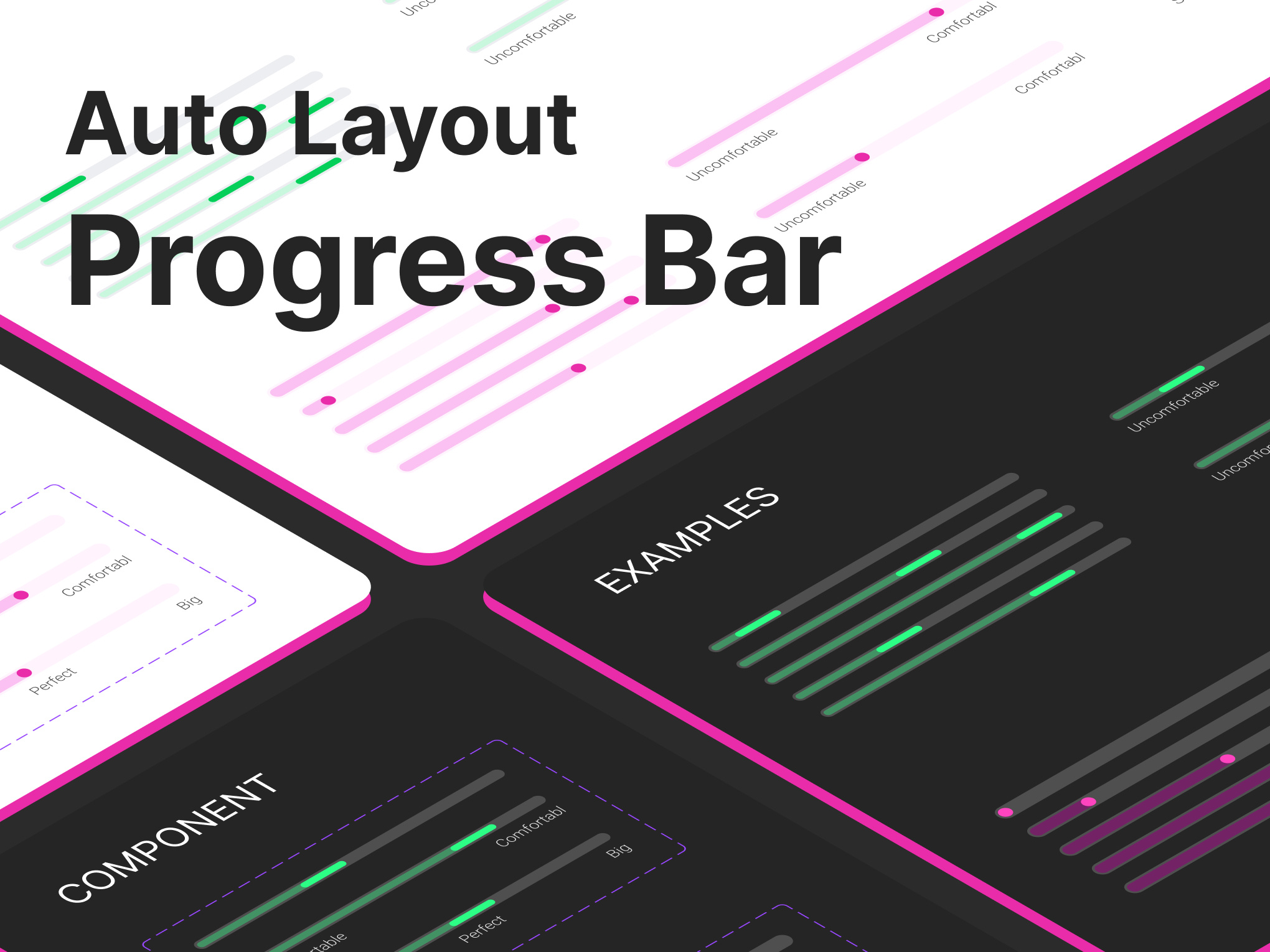 Variable Auto Layout Progress Bar auto layout black component figma graphic design interface progress bar uiux