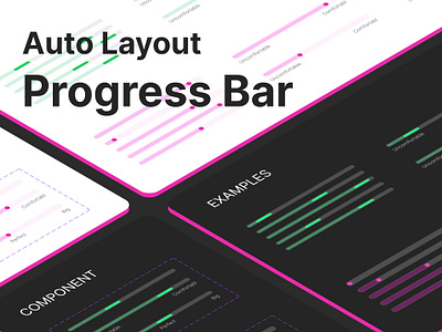 Variable Auto Layout Progress Bar auto layout black component figma graphic design interface progress bar uiux