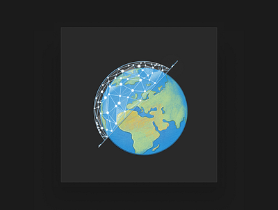 The Network earth illustration planet