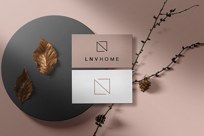 LNV Home logo design minimalist monogram