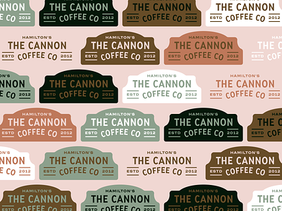 Cannon Coffee Rebrand badge brand branding business cannon coffee hamilton hoodzpah lockup logo patch rebrand restaurant shop sticker typography