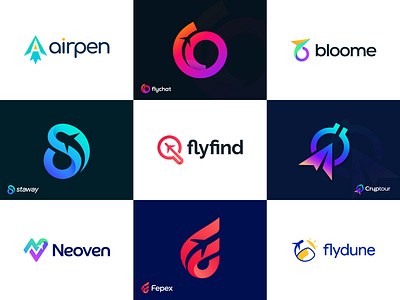 Travel logos 2023 abstract air booking logo brand design branding colorful flay logo gradient icon logo logo design logos logotype minimalist modern icon modern logo monogram logo tour logo travel trip