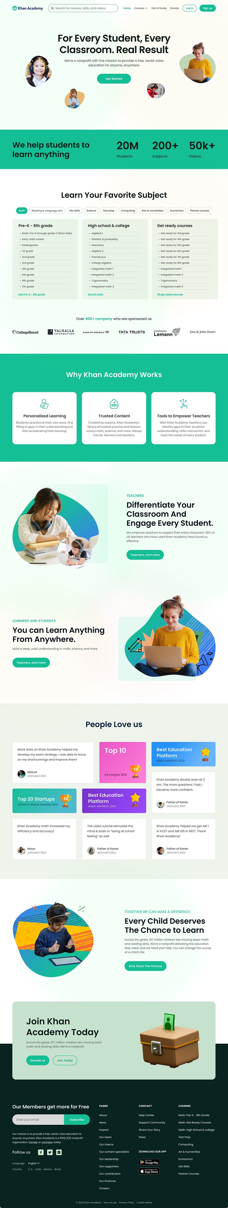 Khan Academy Website Audit & UI/UX Redesign Case Study by Mohidul Islam ...