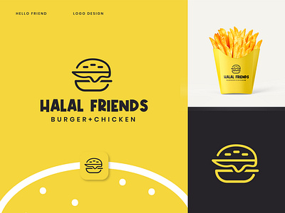 Halal Friends branding fastfood graphic design logo ui
