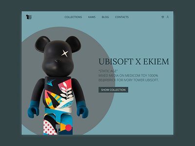 Design concept Bear Brick bearbricks coloristic concept design design concept ui ux web design