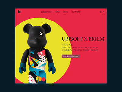 Design concept Bear Brick bearbricks coloristic concept design design concept ui ux uxui uxui design web design