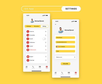 DailyUI #007 - Settings app appdesign dailyui dailyui007 figma settings settingsdesign simpledesign ui userexperience userinterface userprofile