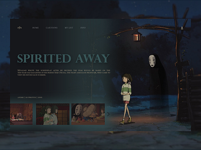 Design concept spirited away anime cartoons concept design design concept photoshop spirited away ui uiux design ux web design