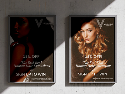 Virgin Hair & Beauty design graphic design poster printing promo promo printing promotional
