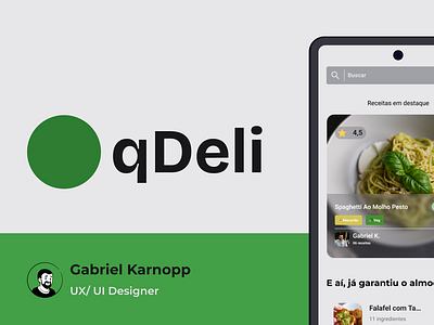 qDeli - Aplicativo de receitas app figma product design ui ux