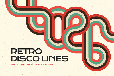 Retro Disco Lines Backgrounds 70s 80s abstract background colorful complex curved disco dynamic grain grunge illustration lines noise rainbow retro twisted vector vintage wallpaper