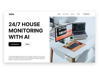 House Security Website ai animation artificial intelligence branding camera dailyui design graphic design illustration landing page modern security sleek ui uiux uiux design ux vector web website