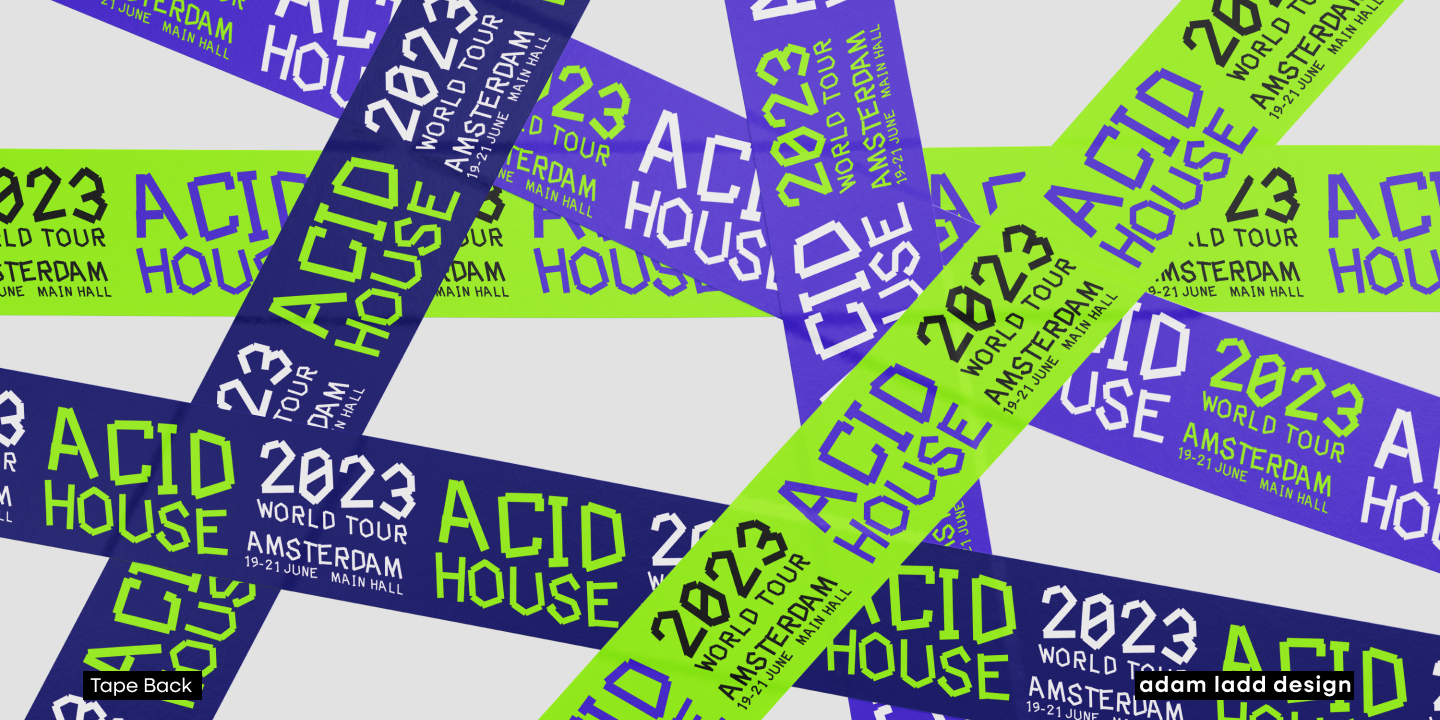 Tape Back. Modern & Monoline. branding font fonts in use graphic design masking tape packaging type design typeface typography