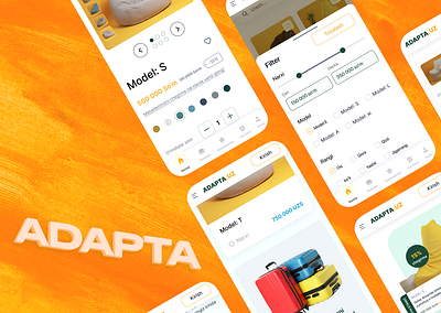 Adapta | Web & Mobile Design | Home furnishings figma mobile design uxui web design