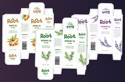 Root Essentials oil Packaging design art of packaging basic packaging brand identity creativepackaging designinspiration ginger graphic design hairoil hairoilpackaging herbal packaging inoovativepackaging lavender packaging packaging design rosemary