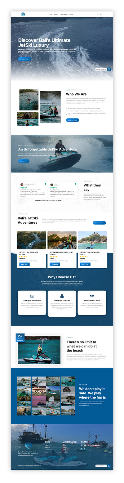 Portfolio Jetski Safari Wibisana Website Design ui ui ux web development website design