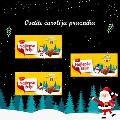 Rebranding of chocolate packaging branding chocolate christmast design graphic design illustration rebrending vector
