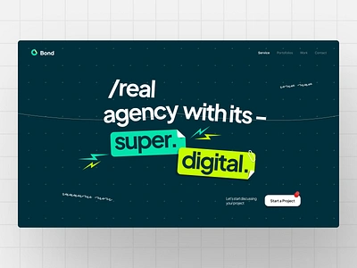 Bond - Agency website agency agency website colorful landing page ui web design website