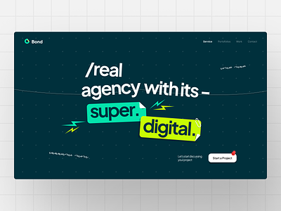 Bond - Agency website agency agency website colorful landing page ui web design website