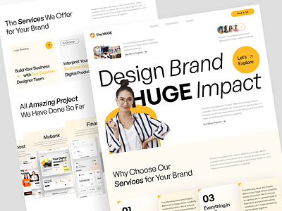 The Huge - Design Agency Website agency clean design home page marketing studio ui uidesign web design website