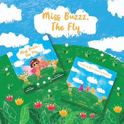 Illustrations for children's book "Miss Buzzz, the Fly" adobe illustrator book cover childrens book childrens book illustration graphic design illustration kids vector watercolor