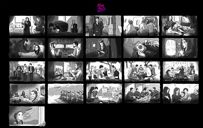 Saudia Airlines Storyboard advertising airline drawing film hajj movie production ramadan saudia airlines storyboard sketch storyboard