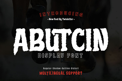 Abutcin - Movie Display Font action cinema cinematography display entertainment film font headline hero hollywood movie poster show theater typography