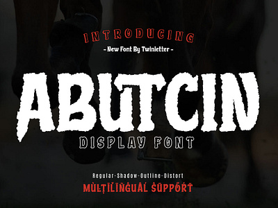 Abutcin - Movie Display Font action cinema cinematography display entertainment film font headline hero hollywood movie poster show theater typography