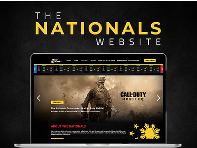 The Nationals Website graphic design website