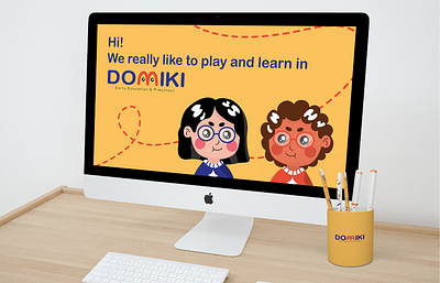 Logo Design and Brand Identity for preschool Domiki animation brand identity branding character design children design graphic design illustration kids logo motion graphics school vector