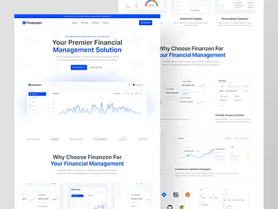 Finanzen - Finance Landing Page bank banking card design finance finance landing page finance website financial fintech fintech website landing page manage money transaction ui ux web design website website design