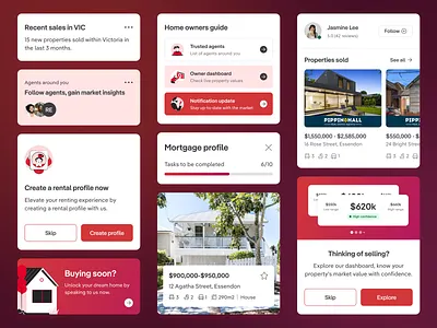 Card UI - Property bento bento ui card gradient illustartions property realestate ui