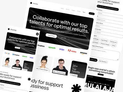 Our Teams bussiness clean collaboration design exploration freelance graphic design our team responsive service simple studio talent team team work ui uidesign uiuxdesign web design website
